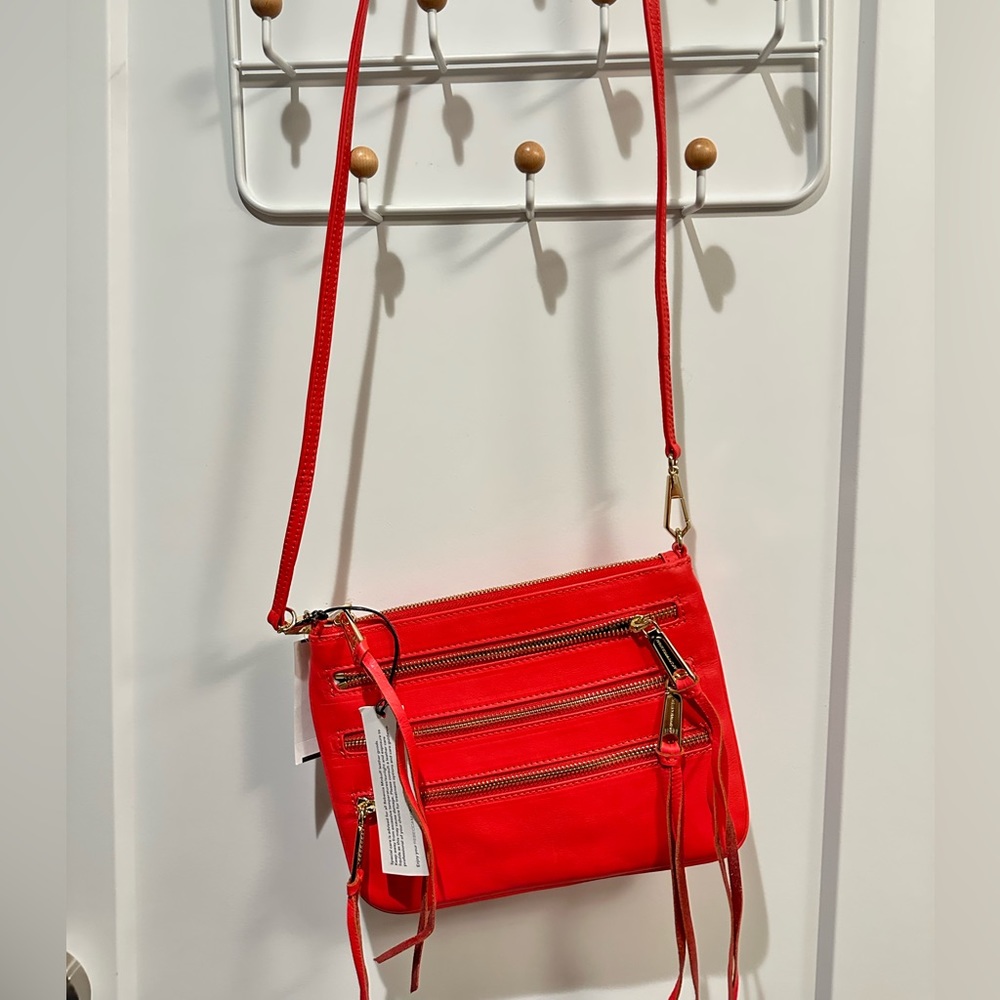 *BNWT* Rebecca Minkoff Zipper Crossbody Bag - coral/red